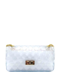 Fashion Jelly Clear Mini Bag 7032 WHITE